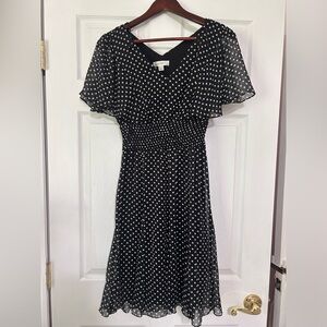 Dress barn size 4 black and white polkadot summer dress